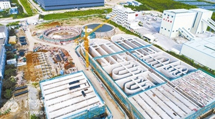 平沙水质净化厂主体工程完成浇灌年底前实现通水试运行