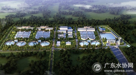 汕尾红草园区污水处理厂厂区鸟瞰图